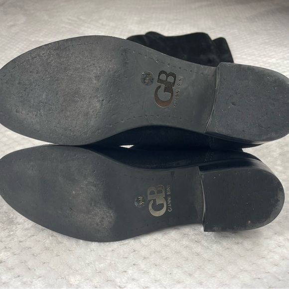 🔥Gianni Bini Women Love It Style Boots Black Leather Suede Pull On Size 8,5 - Picture 4 of 15